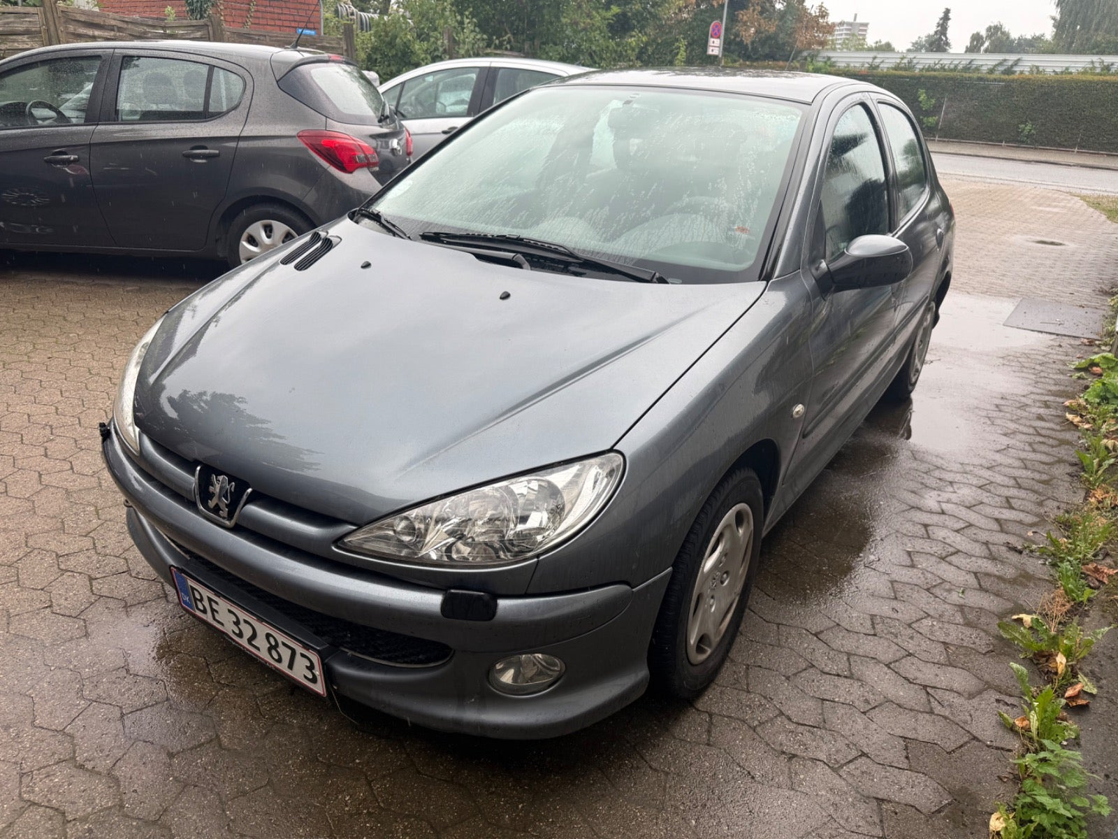 Grå Peugeot 206 fra 2009