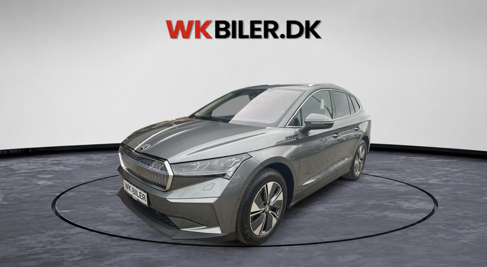 Grå Skoda Enyaq fra 2025