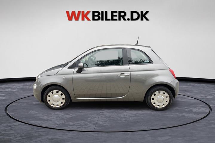 Grå Fiat 500C fra 2017