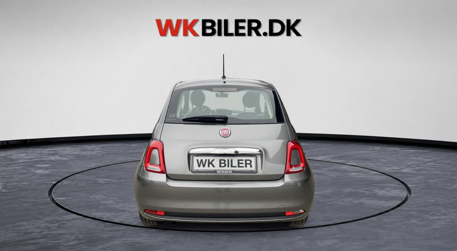 Grå Fiat 500C fra 2017