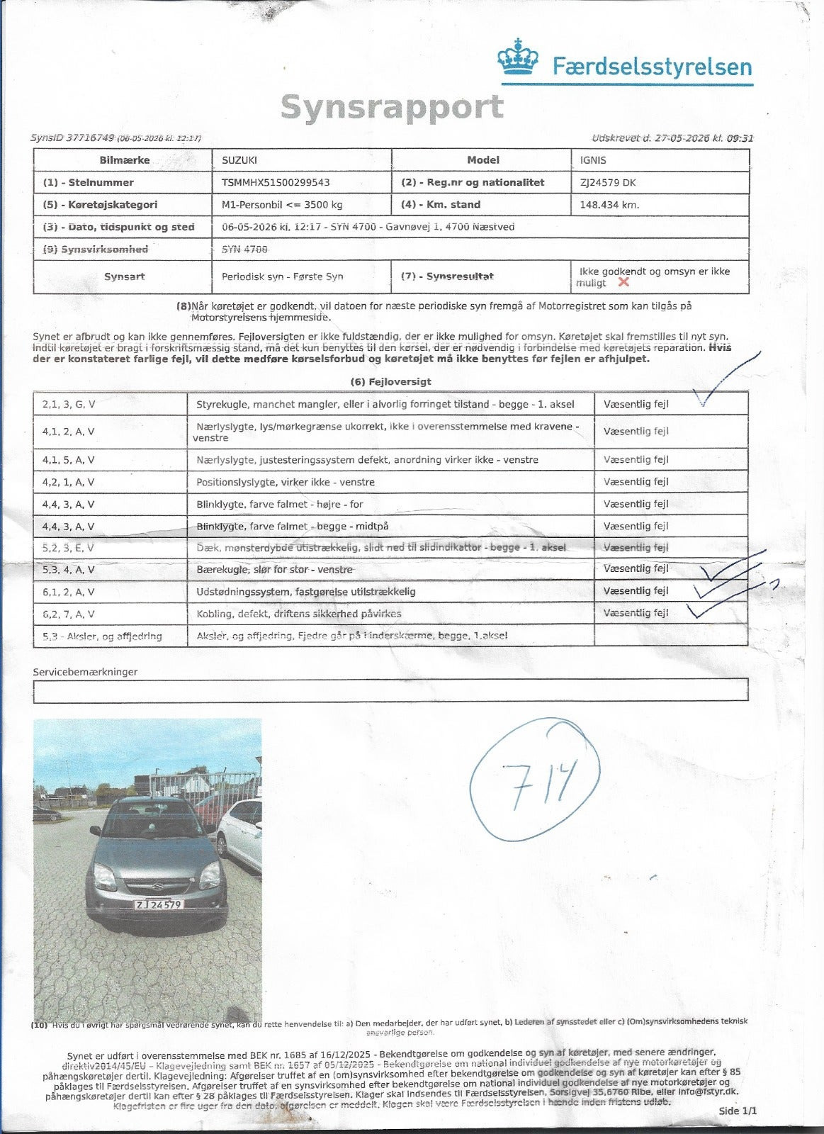 Grå Suzuki Ignis fra 2008