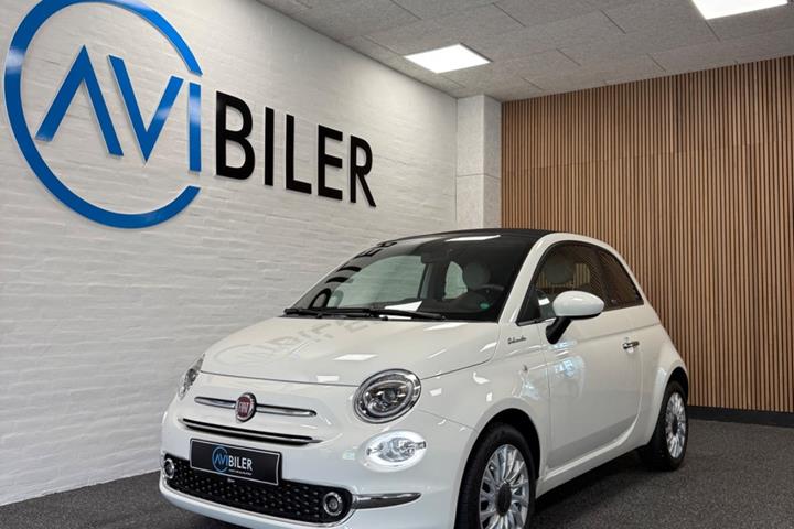 Hvid Fiat 500C fra 2022