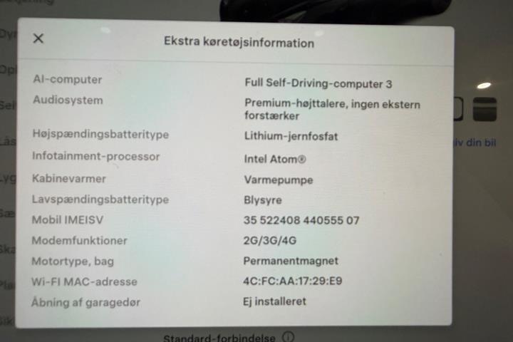 Sort Tesla Model 3 fra 2021