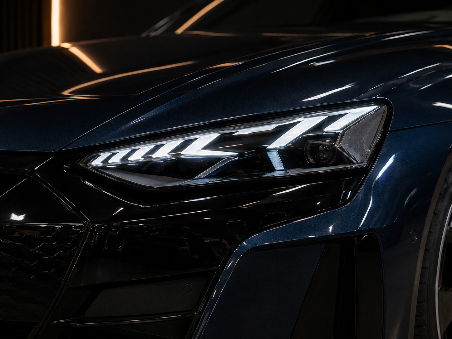 Blå Audi RS e-tron GT fra 2022