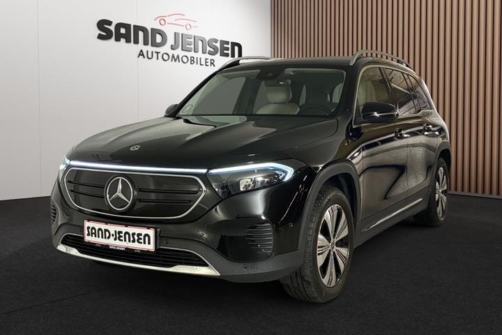 Sort Mercedes EQB350 fra 2023 set udefra