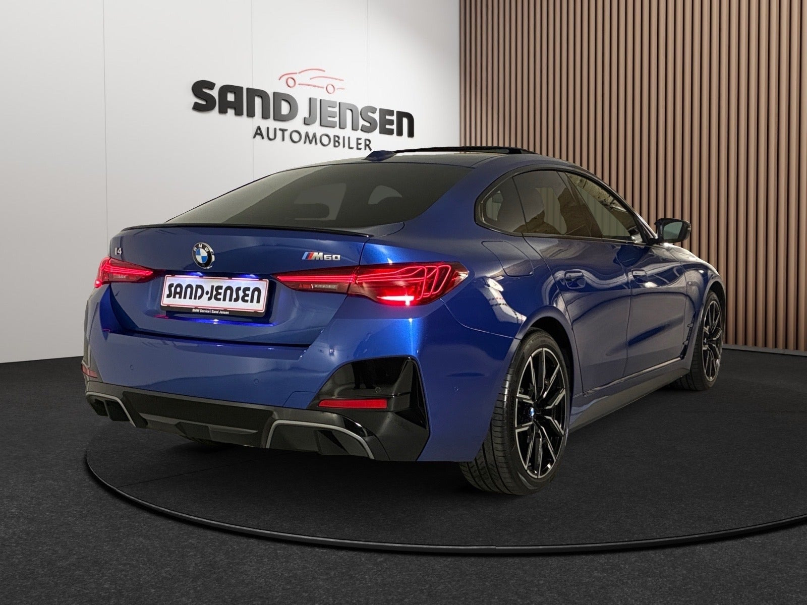 Blå BMW i4 fra 2026