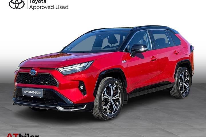 Rød Toyota RAV4 Plug-in fra 2022