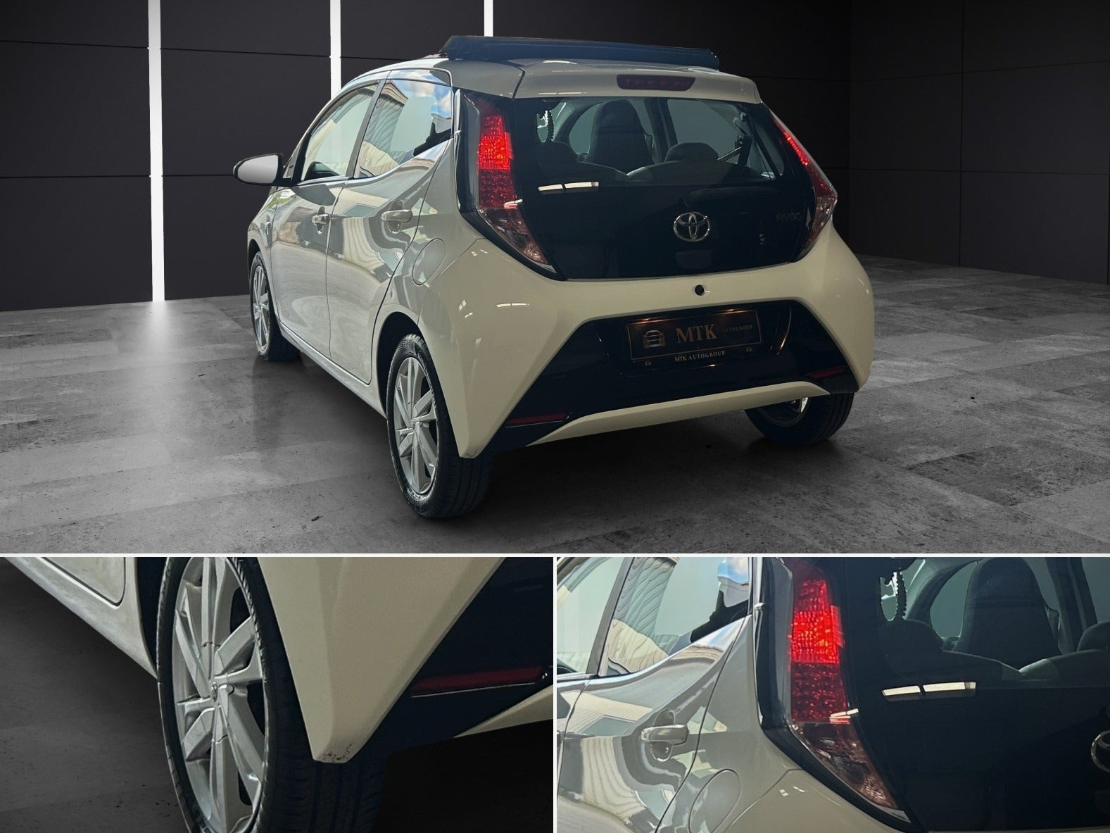Hvid Toyota Aygo fra 2015