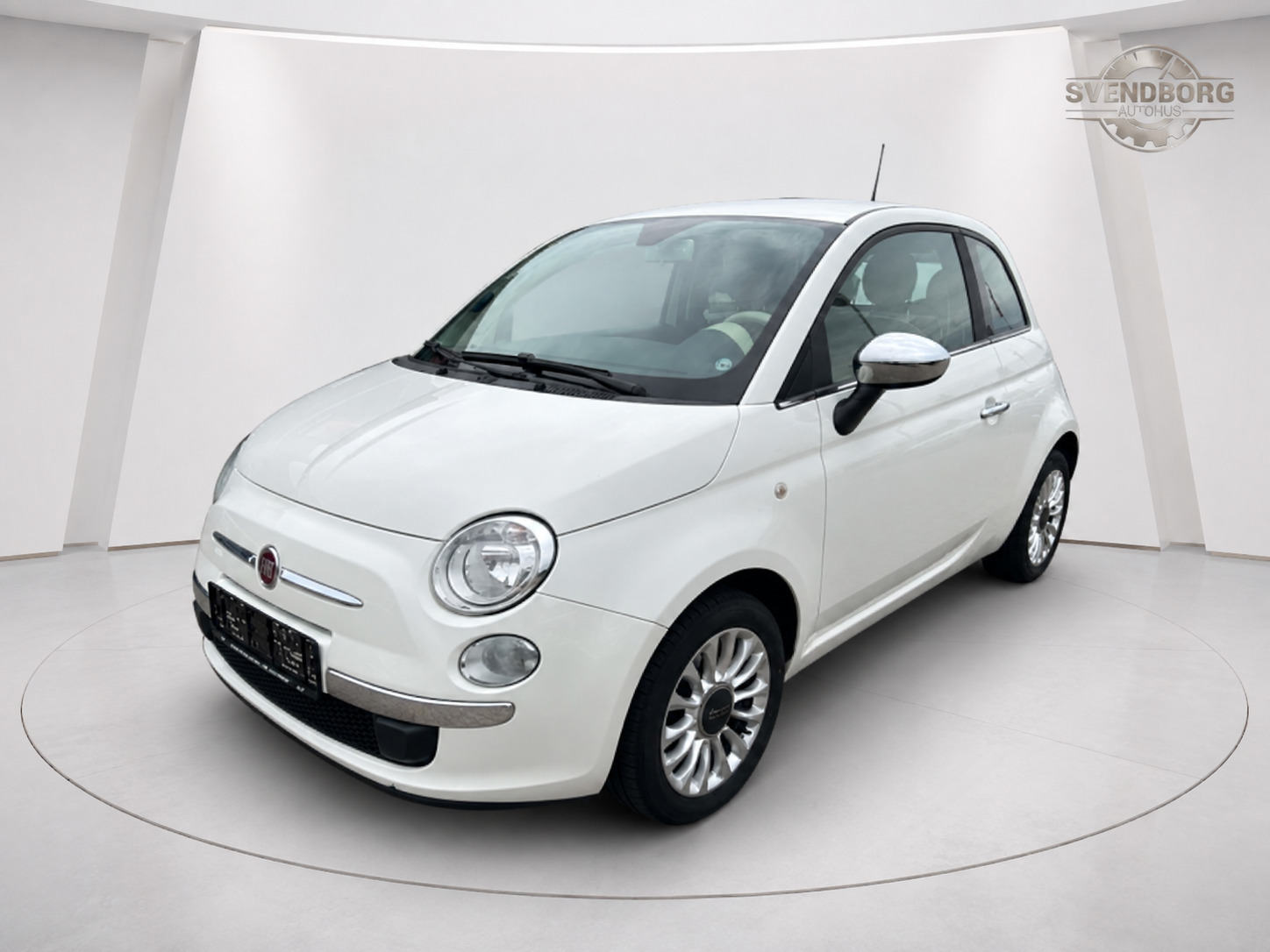 Hvid Fiat 500 fra 2014