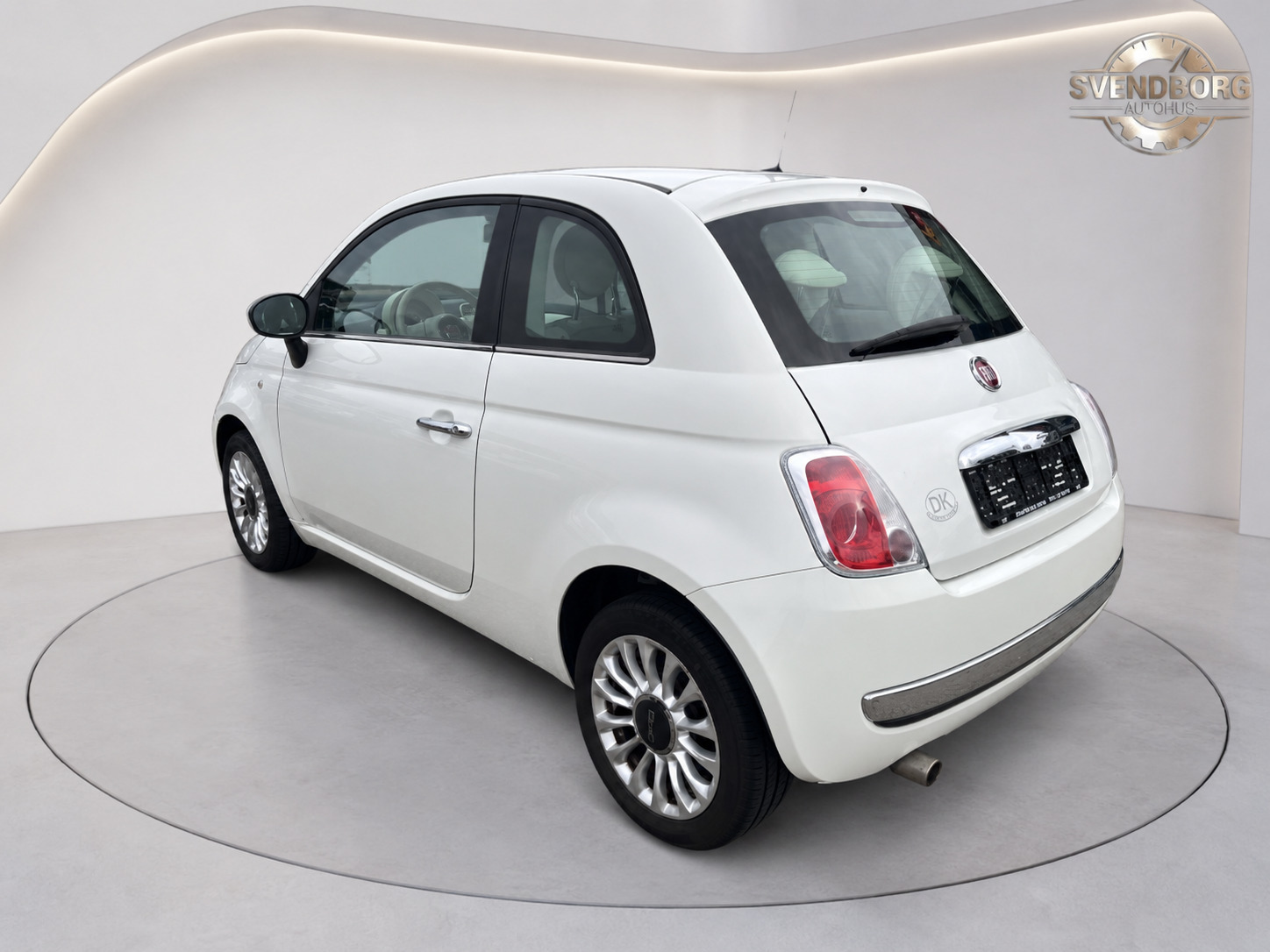 Hvid Fiat 500 fra 2014