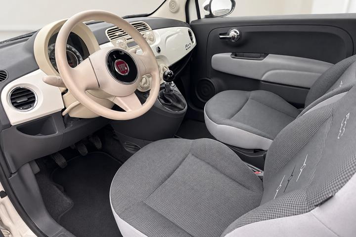 Hvid Fiat 500 fra 2014