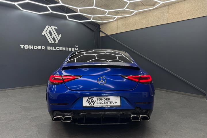 Blå Mercedes CLS450 fra 2018