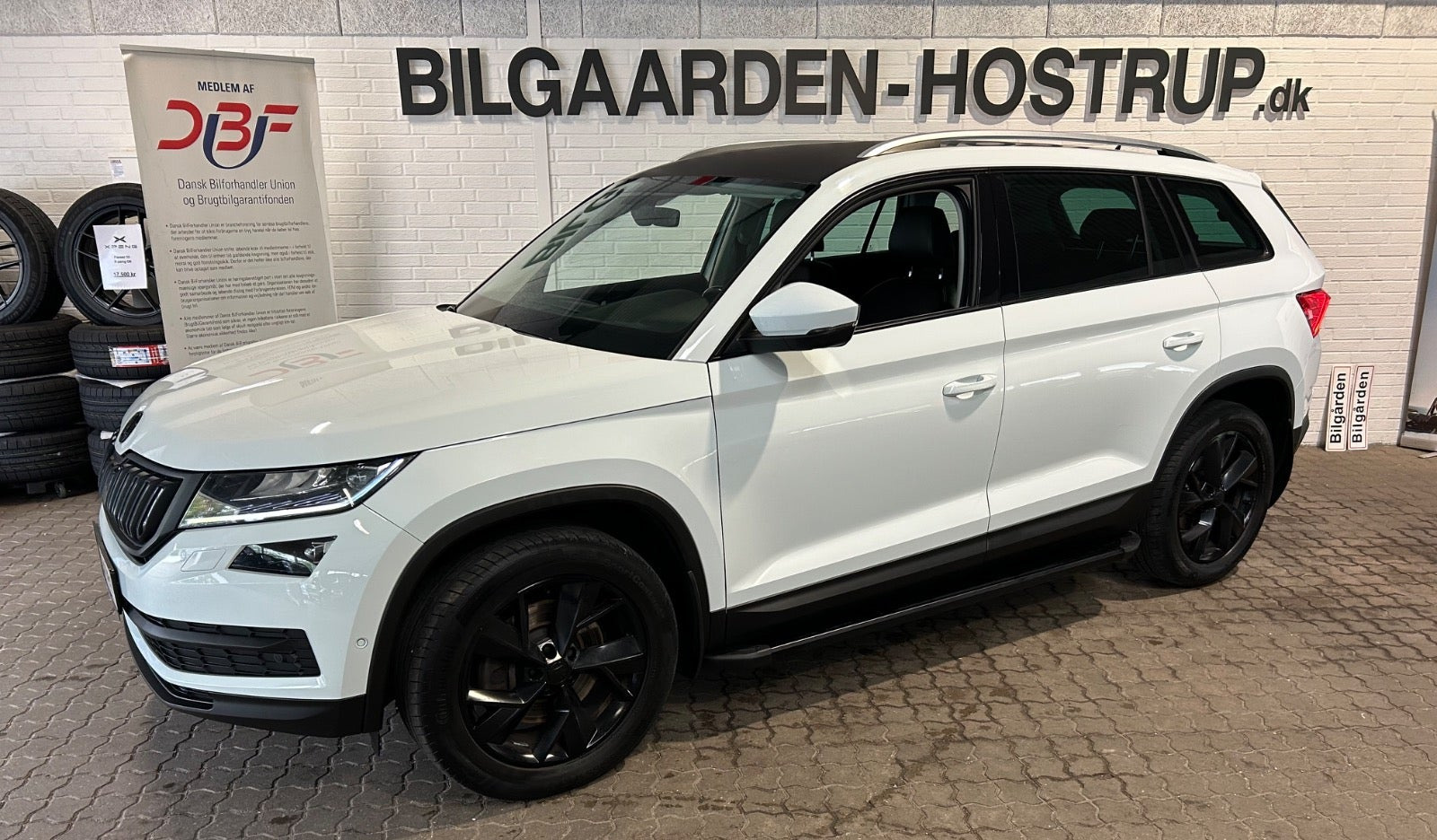 Hvid Skoda Kodiaq fra 2018