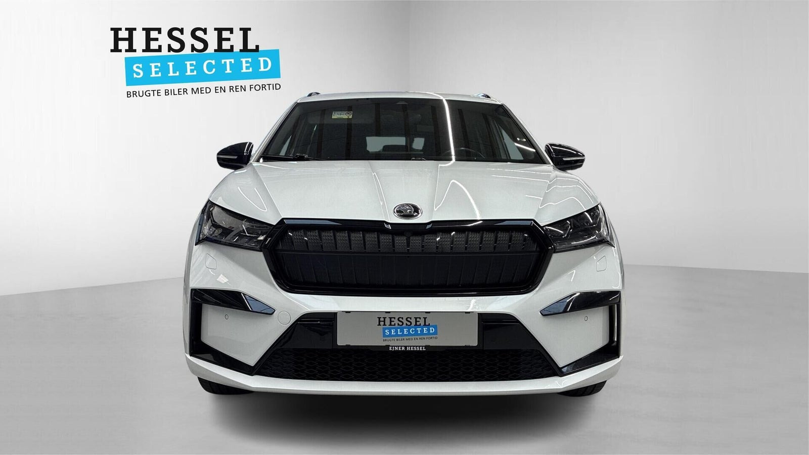 Hvid Skoda Enyaq fra 2023