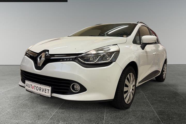 Hvid Renault Clio IV fra 2016 set udefra