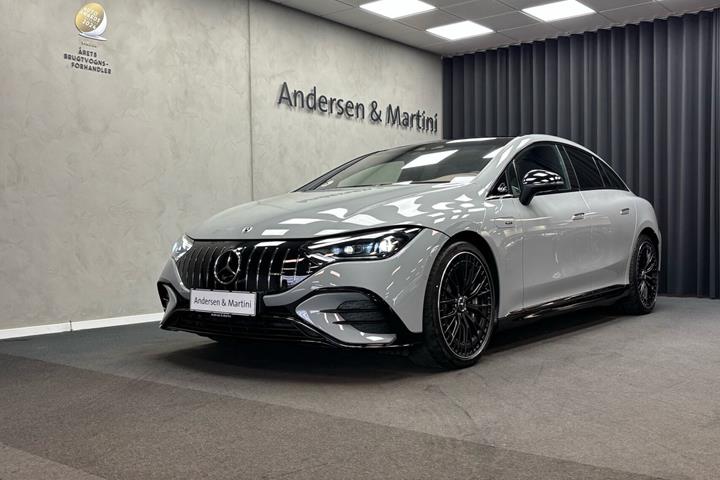 Grå Mercedes EQE 43 AMG fra 2025