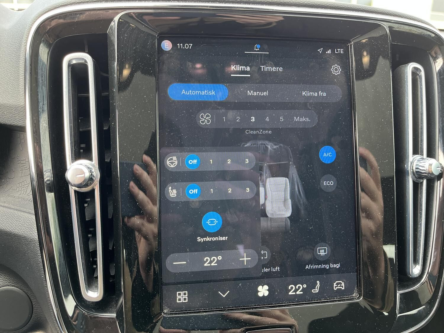 Blå Volvo C40 fra 2022