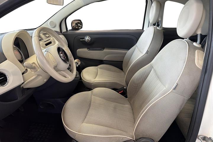 Hvid Fiat 500 fra 2009