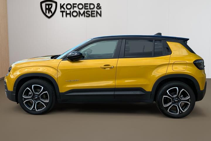 Gul Jeep Avenger fra 2025