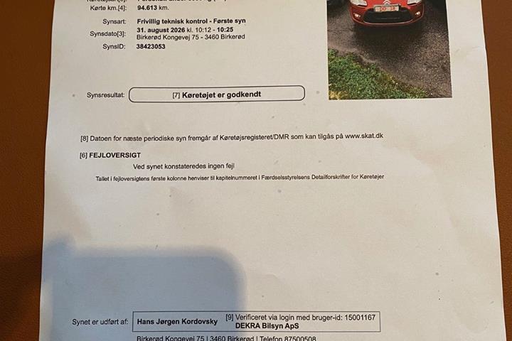 Rød Citroën C3 fra 2013