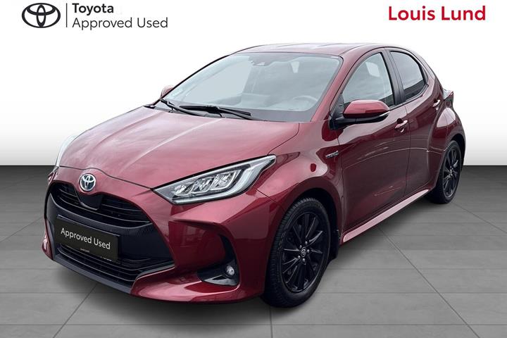 Rød Toyota Yaris fra 2020