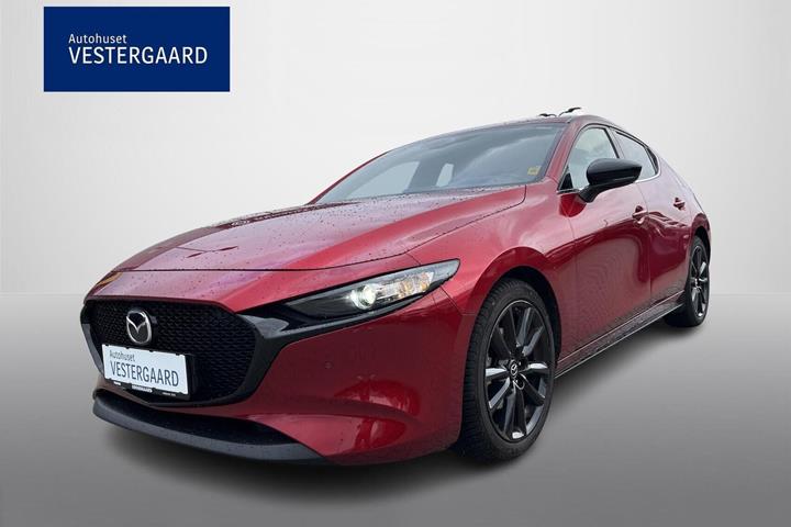 Rød Mazda 3 fra 2022