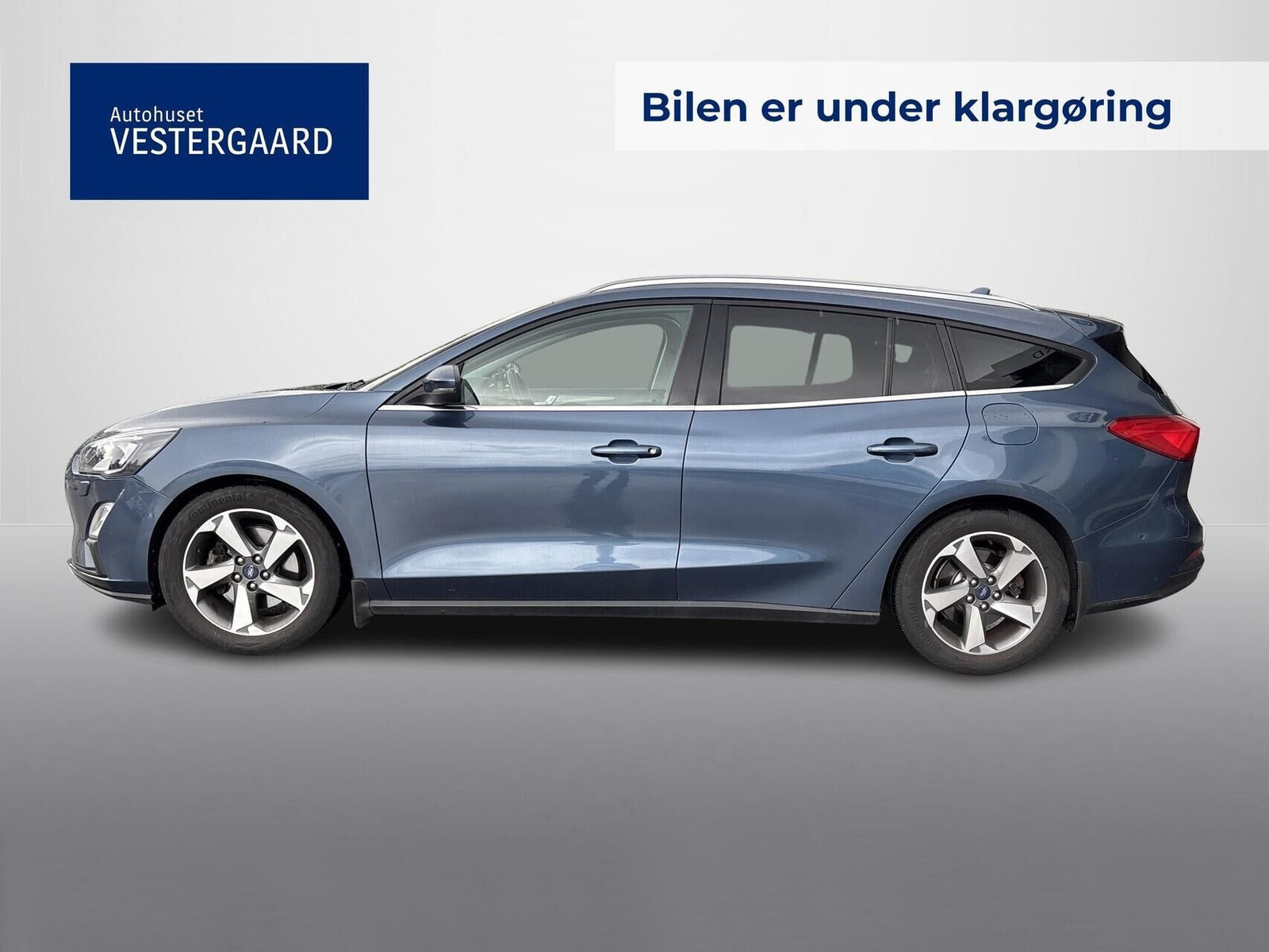 Blå Ford Focus fra 2019