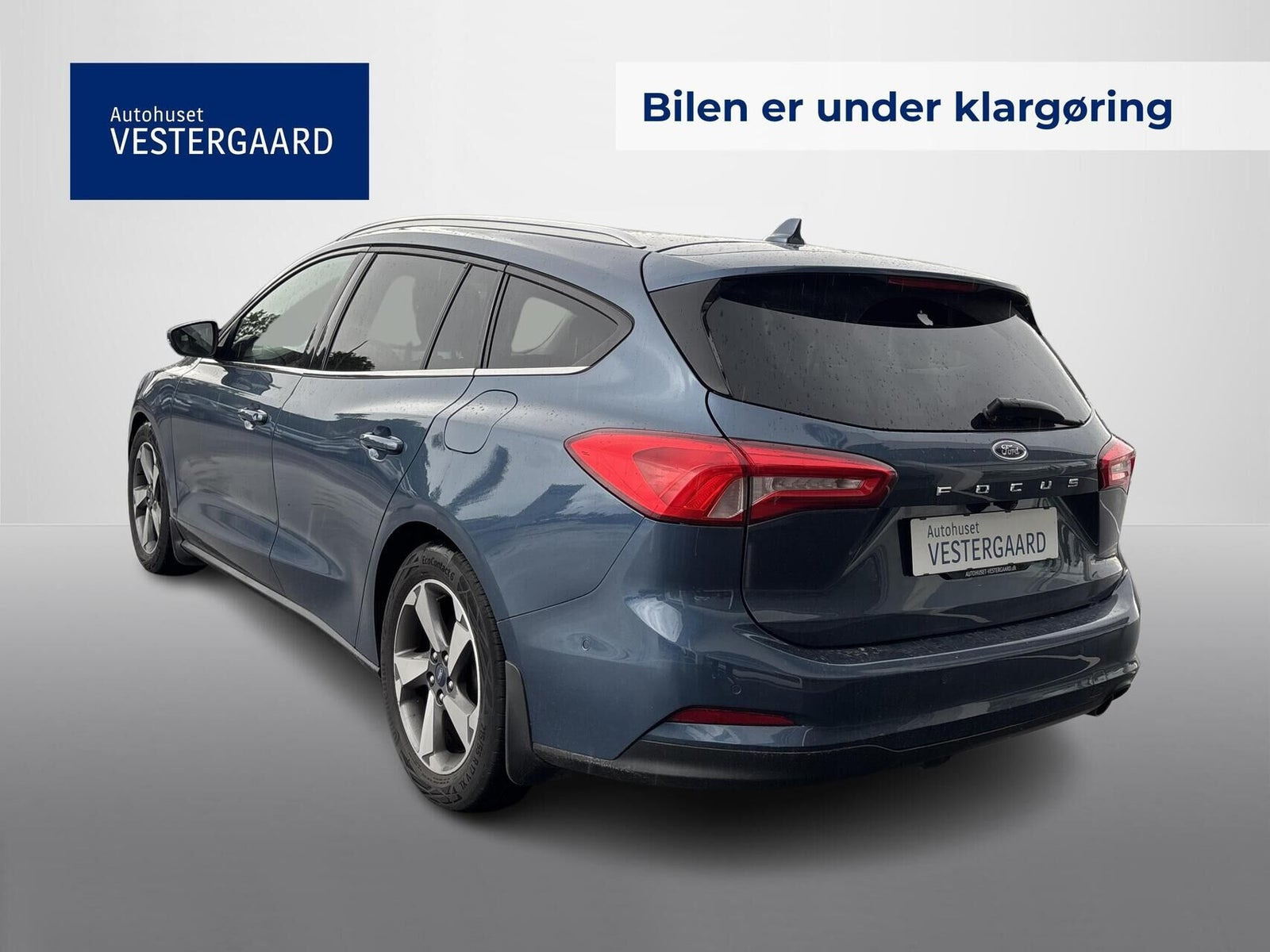 Blå Ford Focus fra 2019