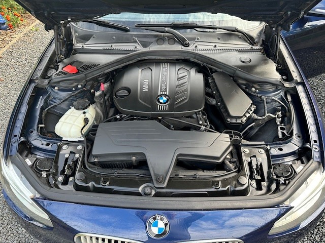 Blå BMW 120d fra 2012