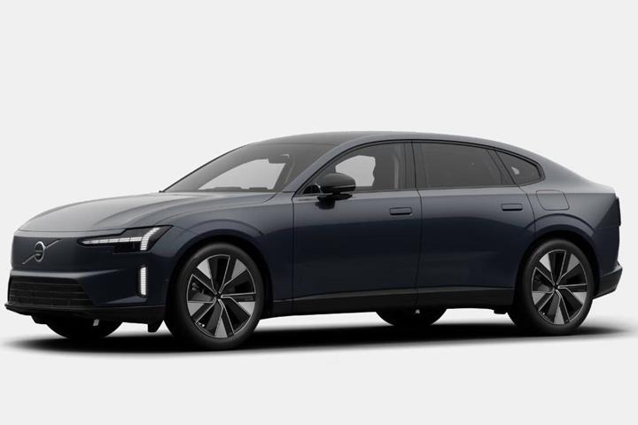 Blå Volvo ES90 fra 2026