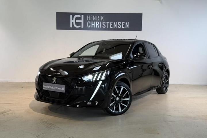 Sort Peugeot e-208 fra 2022