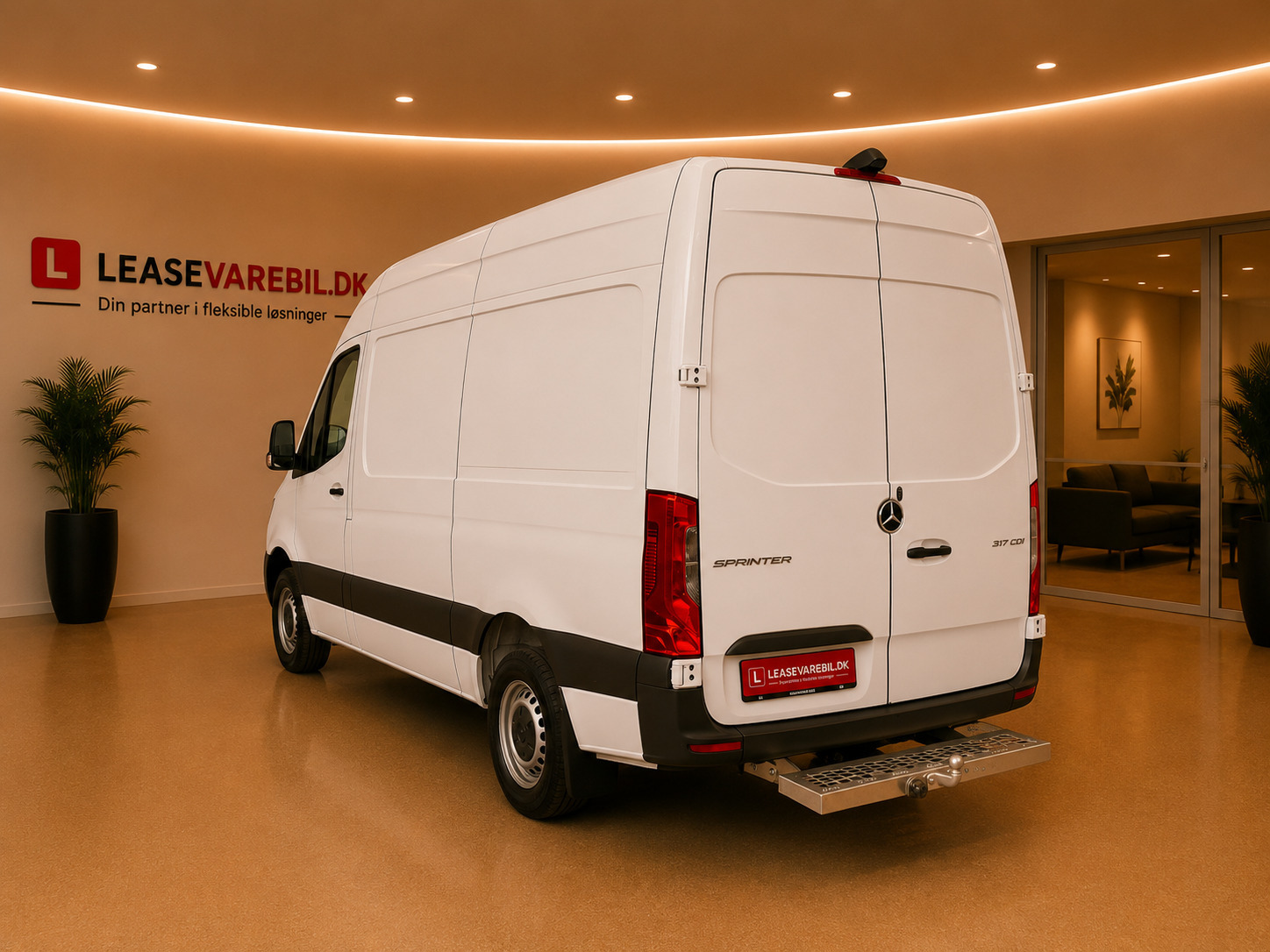 Hvid Mercedes Sprinter 317 fra 2021