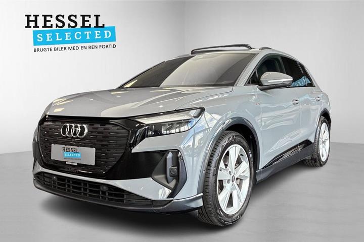 Grå Audi Q4 e-tron fra 2022 set udefra