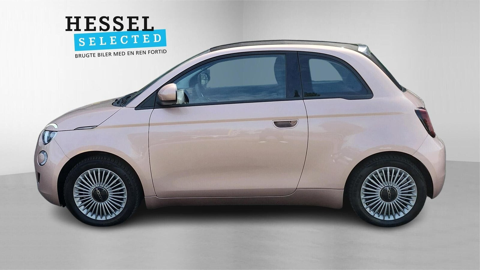 Pink Fiat 500e fra 2023