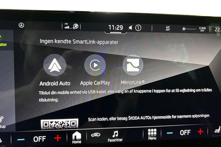 Blå Skoda Enyaq fra 2022