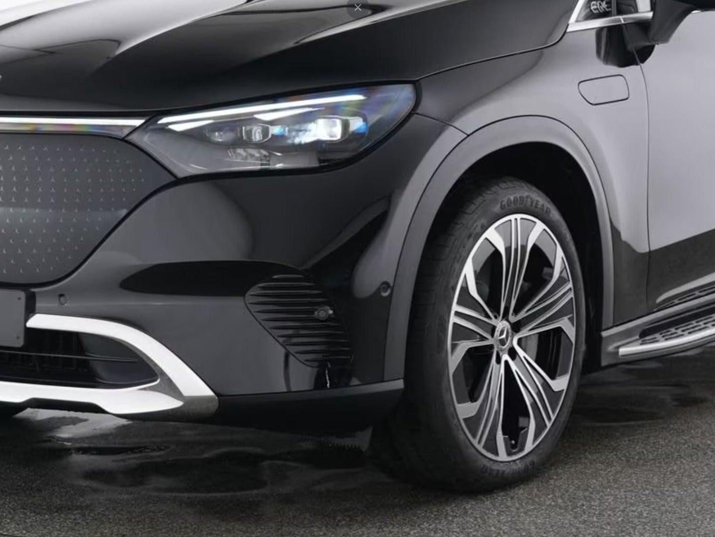 Sort Mercedes EQE350 SUV fra 2025