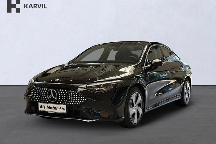 Sort Mercedes CLA250+ fra 2025 set udefra