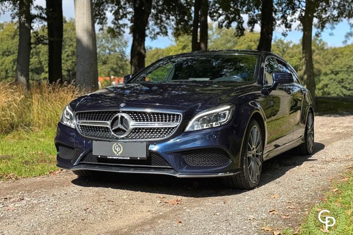 Blå Mercedes CLS250 d fra 2017