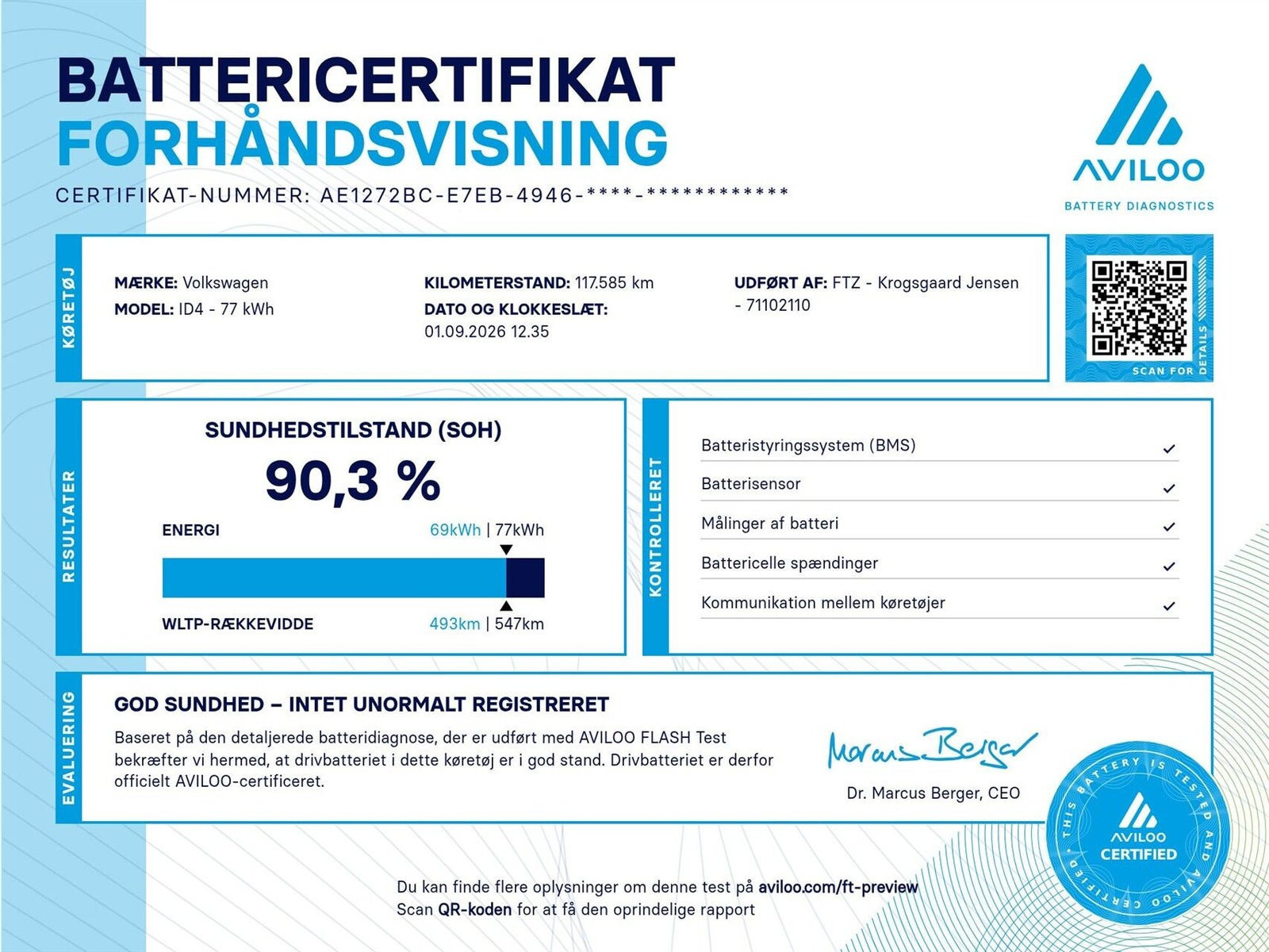 Hvid VW ID.4 fra 2021