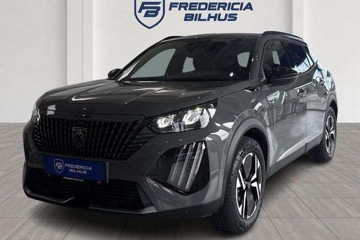 Grå Peugeot e-2008 fra 2025 set udefra