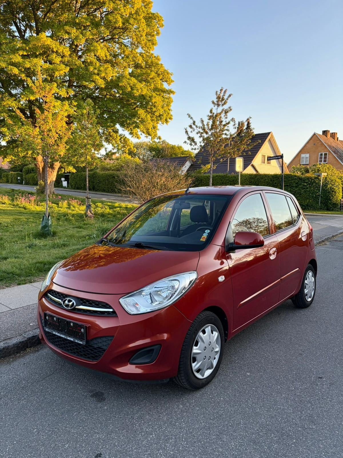 Grøn Hyundai i10 fra 2011