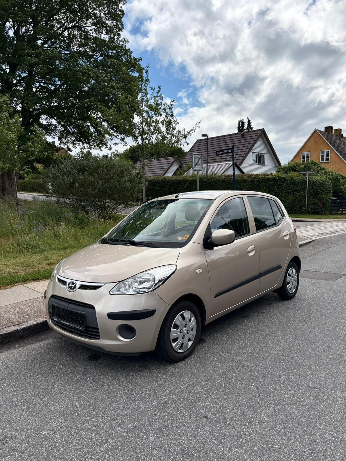 Grøn Hyundai i10 fra 2010