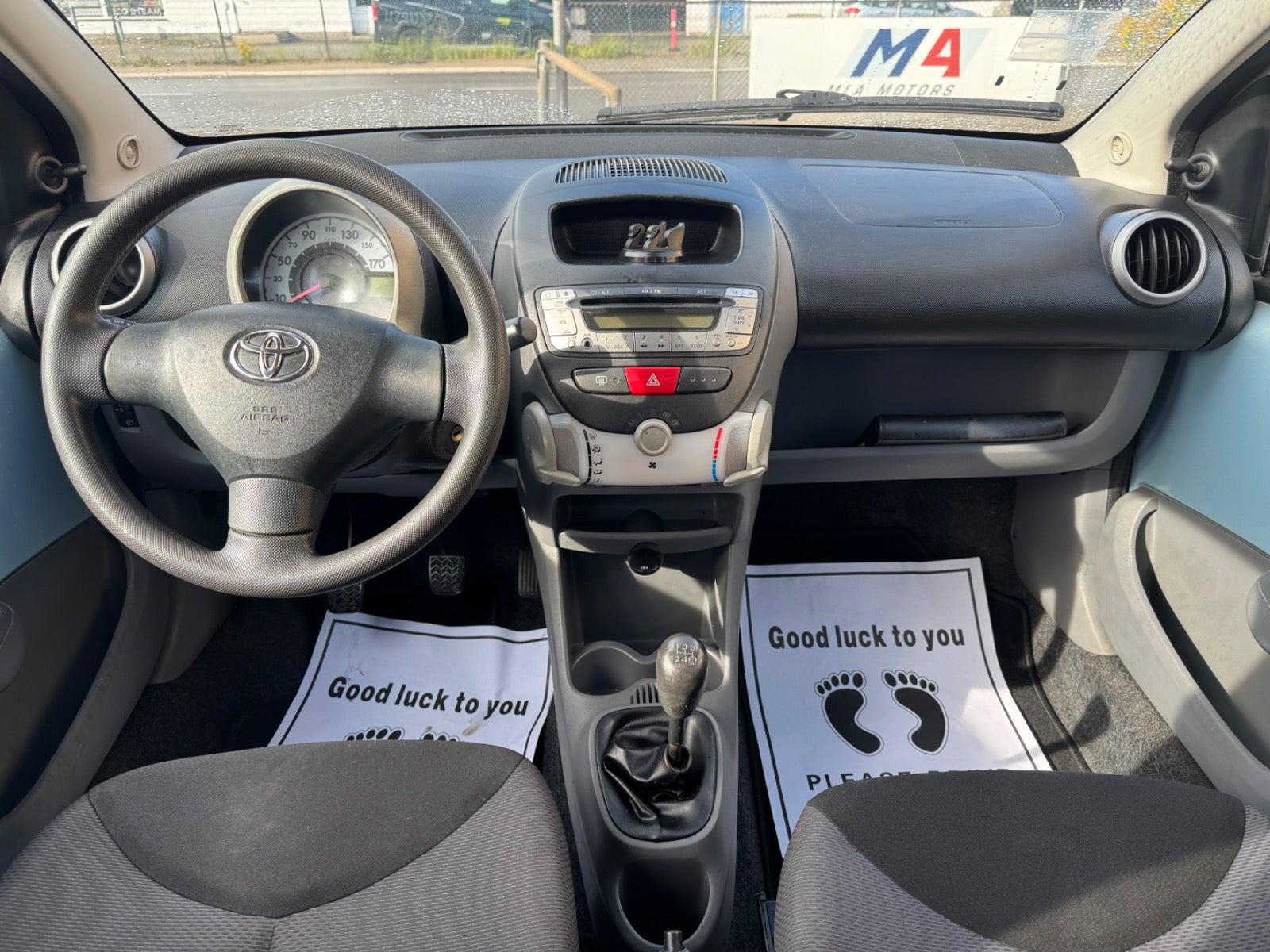 Rød Toyota Aygo fra 2007