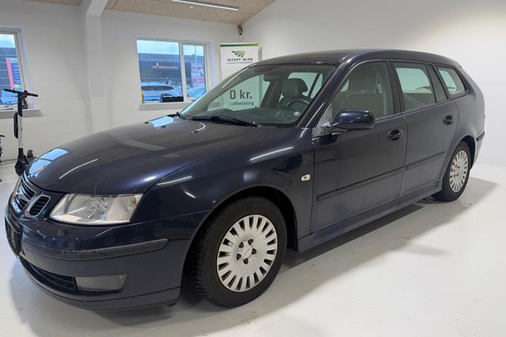 Blå Saab 9-3 fra 2006