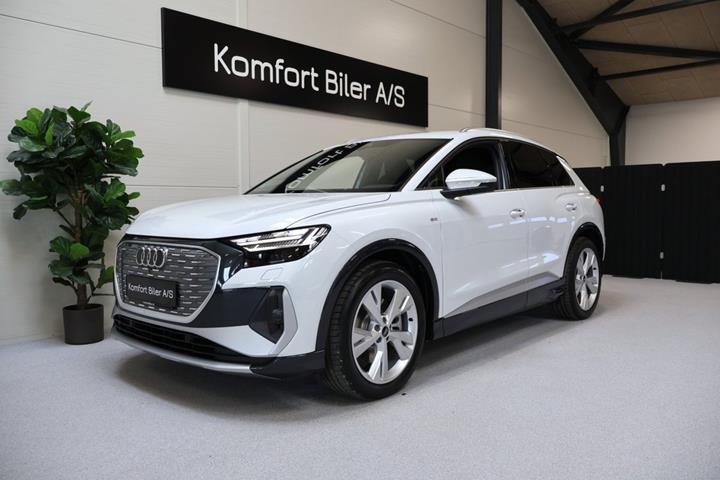Hvid Audi Q4 e-tron fra 2026