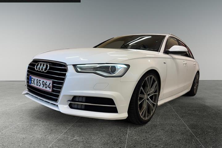 Hvid Audi A6 fra 2016 set udefra