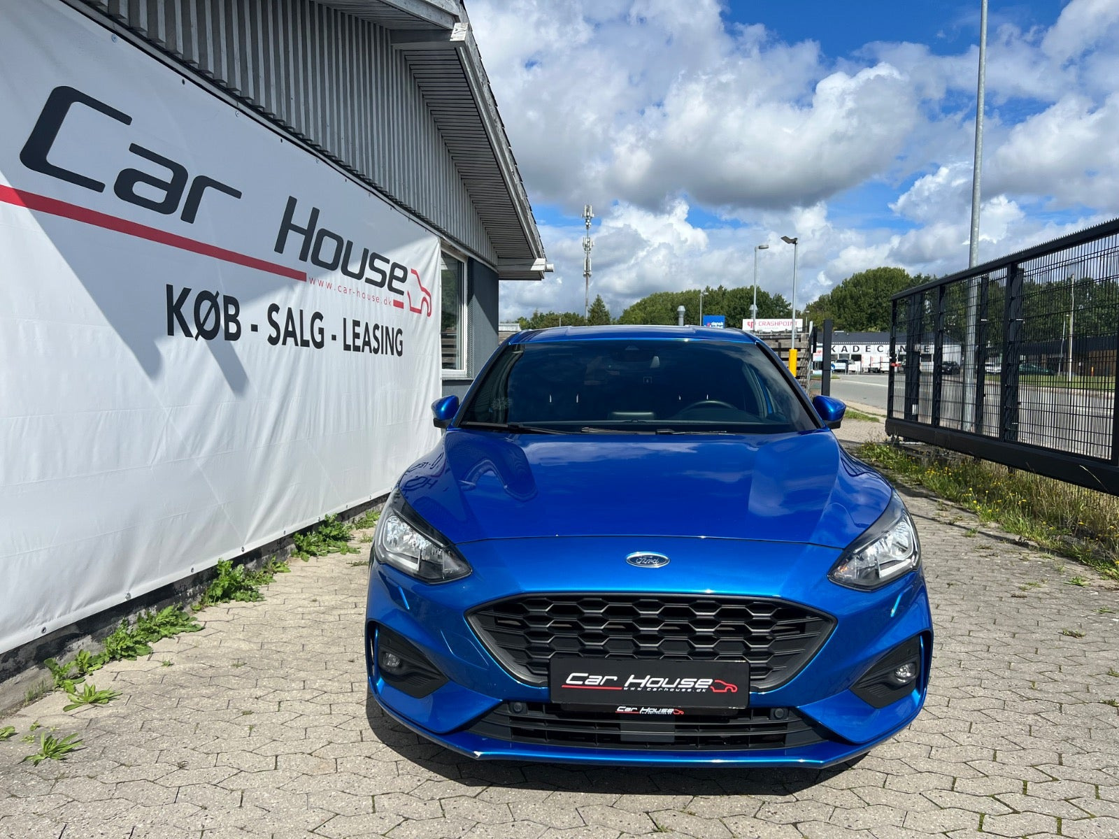 Blå Ford Focus fra 2018
