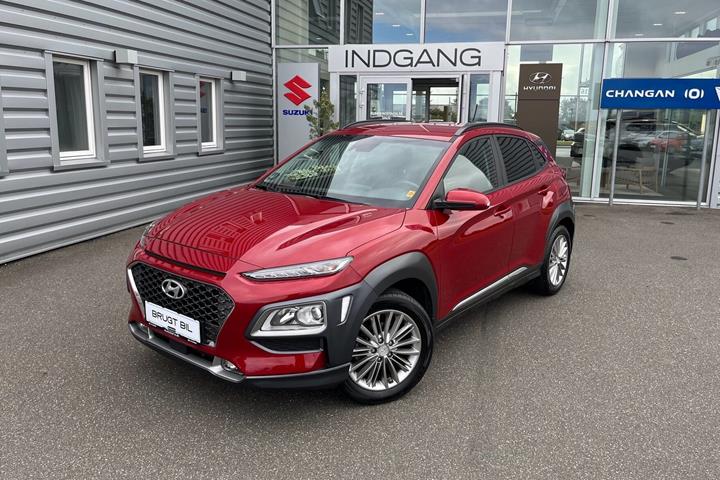 Rød Hyundai Kona fra 2020