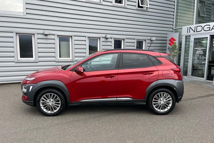 Rød Hyundai Kona fra 2020