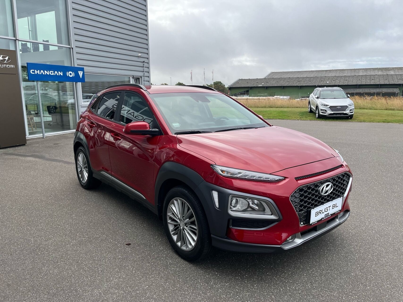 Rød Hyundai Kona fra 2020